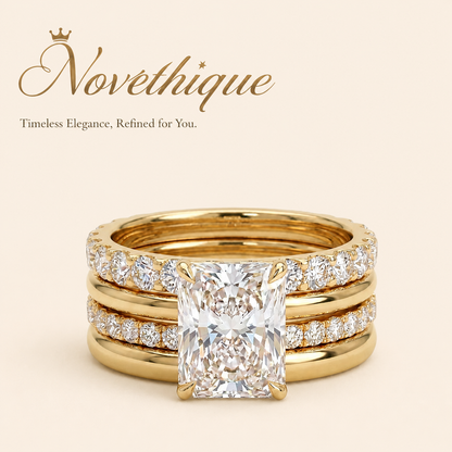 Novethique™ Cadence Radiant-Cut Multi-Row Diamond Band