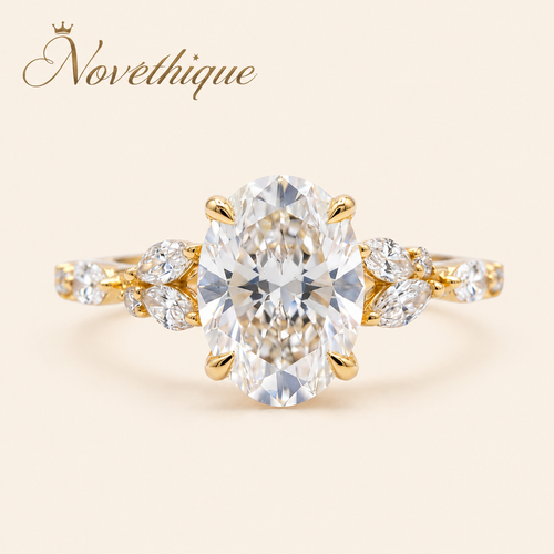 Novethique™ Laurel Marquise & Round Diamond Cluster Ring